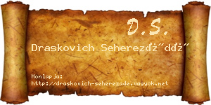 Draskovich Seherezádé névjegykártya